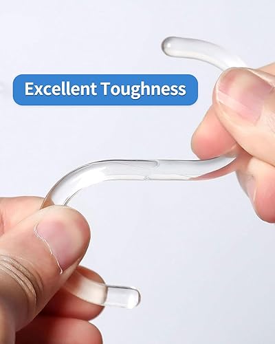 HSIXHAF 48 pcs Anneau De Rideau Transparent, Anneau De Douche en Plastique, Anneau De Rideau De Douche en Forme De C, Anneau De Suspension De Rideau, Crochets pour Rideaux de Salle de Bain - Nail Gallerys