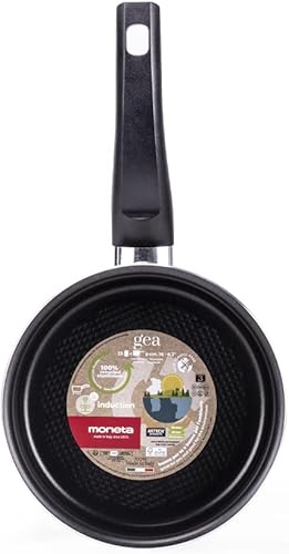 Moneta Gea Casserole 1 poignée, 16 cm, aluminium 100% recyclé, pour chaque table de cuisson inclus l'induction. Fabriqué en Italie - Nail Gallerys