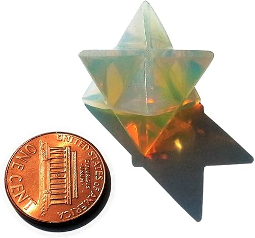 Pierre d'éternité en opalite Merkaba - Outil de méditation et de guérison - Géométrie sacrée - Pierre précieuse en cristal de tétraèdre - Décoration spirituelle - Nail Gallerys