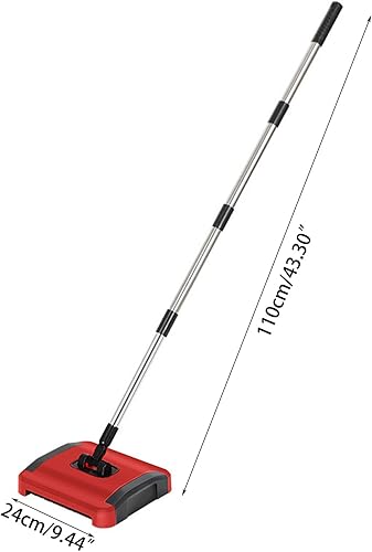 Ranuw Balai de moquette rotatif efficace Brosse de nettoyage domestique Balai de sol manuel - Nail Gallerys