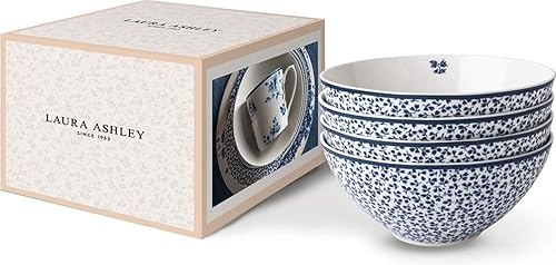 Laura Ashley Set/4 bowls 16 Floris in giftbox Blueprint Collectables - Nail Gallerys