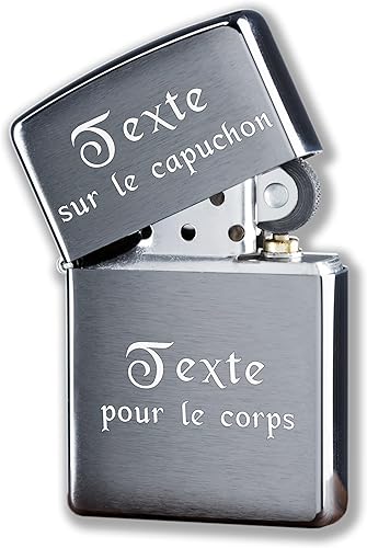 Briquet personnalisé - Le Cadeau Homme, Un Briquet gravé - Cadeau personnalisé Briquet Rechargeable - Le Cadeau pour l'éternité- Briquet tempête - Compatible avec zippo Original - initiales - Nail Gallerys
