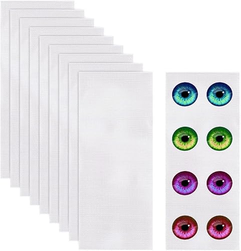BENECREAT 10 Pcs Maille pour les Yeux de Fursuit Personnalisée Filet Imprimable en PVC Blanc 30x12.5cm Maille Imprimable Imperméable pour Furries Cosplay Fursuits Fabrication Trou: 0.8mm - Nail Gallerys