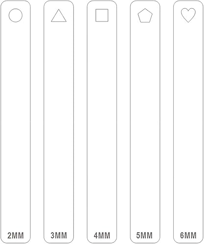KLOVA Règle d'épaisseur d'argile Guide de profondeur Outils de poterie 2 mm / 3 mm / 4 mm / 5 mm / 6 mm Argile Guide de profondeur Outils de poterie Acrylique Argile Règle d'épaisseur Argile Guide de - Nail Gallerys