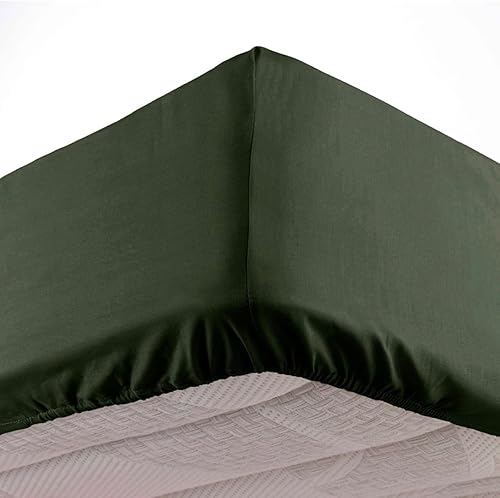 Drap Housse 140X190 CM 100% Coton 4 Coins élastiques (Terracotta, 140X190) - Nail Gallerys