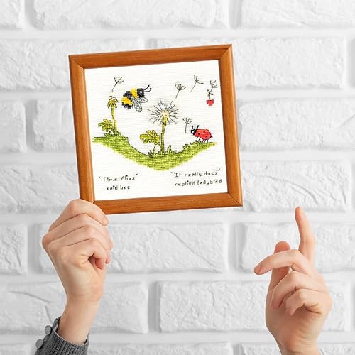 Bothy Threads Kit de broderie au point de croix Motif Time Flies - Nail Gallerys