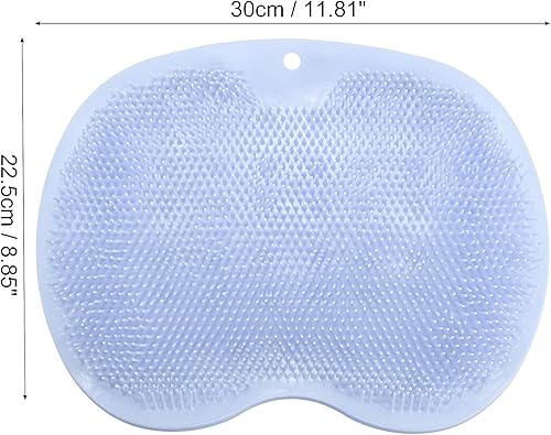 FENGCHUANG Tapis de Douche Antidérapant en Silicone, Tapis Douche Multifonction, Brosse Pieds Douche, Brosse Douche Dos, avec Ventouse Antidérapante, Soulager Efficacement Fatigue (Bleu) - Nail Gallerys