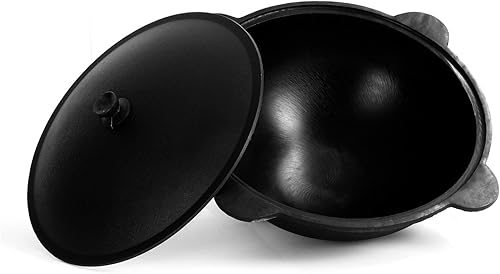 Kazan Chaudron en fonte 10 l, casserole Kazan en fonte, pot en fonte, 10 l, 10 l - Nail Gallerys