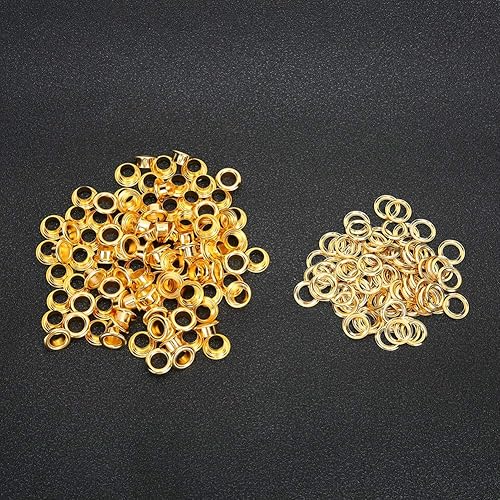 Rivet pour œillet en Papier, 200 Pièces, 6Mm, œillet pour Chaussures, Trou Creux, Bricolage, Accessoires en Laiton et Cuir Dorés Faits à la Main - Nail Gallerys