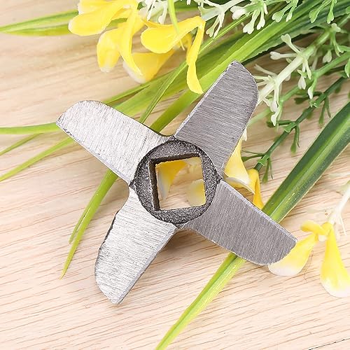 Raguso Lame de Hachoir à Viande en Forme de Croix Lame de Meulage des Aliments Lame de Couteau en Acier Inoxydable Remplacement pour Hachoir à Viande Accessoires de Mélangeurs sur Socle(#10) - Nail Gallerys