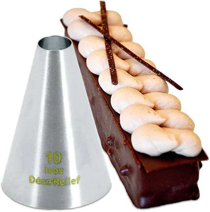 Déco Relief - Douille unie (N°10) inox Hygiène - Douille Pâtisserie - Ustensile Professionnel - DDH918 - Nail Gallerys