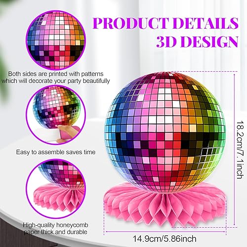 Lot de 9 décorations de fête des années 80 - En nid d'abeille des années 80 - Décoration de table vintage des années 80 - En nid d'abeille - Décoration de table - Style rétro des années 80 - Nail Gallerys