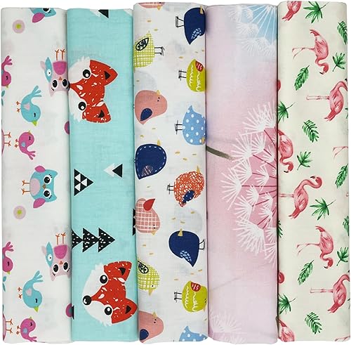 aufodara 5pcs Patchwork Coton Tissu DIY Fait à la Main en Tissu à Coudre Quilting Modèle de couleur Designs Différents 50 x 50 cm (Multicolore-C) - Nail Gallerys