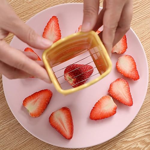 YODAOLI Cup Slicer, Strawberry Cup Slicer, 2023 New Cup Slicer Fruit, Strawberry Cutter, Stainless Steel Strawberry Slicer, Fruit Slicer, Multi-Purpose Premium Vegetable Slicer Cuts (Green) - Nail Gallerys