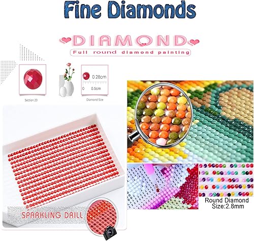 Broderie Diamant Peinture Âne Diamond Painting Grand Canevas Kit Complet Perle Diamant a Coller, Diamant Painting Full Point de Croix Adultes Enfants Broderie Artisanat Cadeau - Nail Gallerys