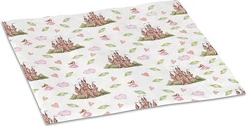 GREENBOX Lot de 20 serviettes en papier absorbantes pour anniversaire d'enfant 33 x 33 cm Motif princesse Rose - Nail Gallerys