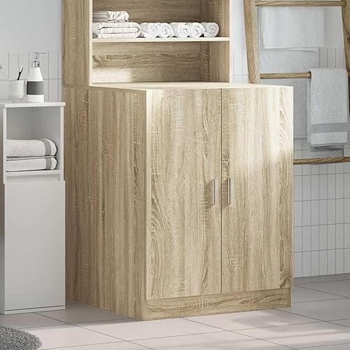 vidaXL Meuble pour Machine à Laver Gris béton 70,5x71,5x91,5 cm, Armoire à Linge, Armoire à Lave-Linge, Armoire de Salle de Bain, Armoire à Linge - Nail Gallerys
