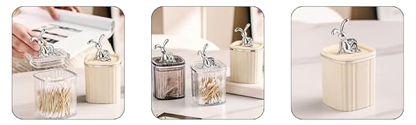 Porte Coton Tige en Plastique