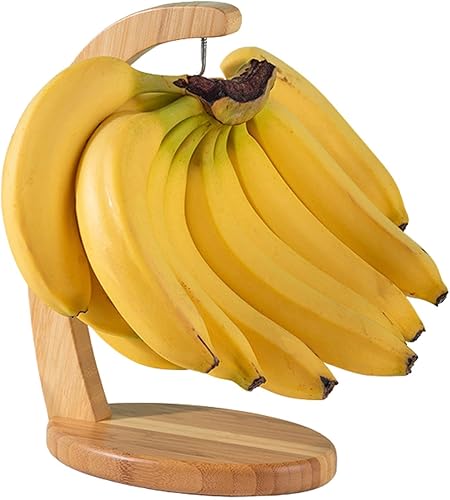 Banana Hook - Porte-bananes En Bois, Banana Hanger En Bambou | Support Robuste Pour Bananes, Crochet De Suspension Banane, Stockage De Fruits Pour Cuisine, Présentoir À Bananes Pour Comptoir Avec Base - Nail Gallerys