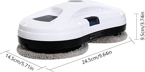 QUIOTUIR Robot Nettoyeur Vitre Robot Lave Vitre 2800pa Laveur de Vitre Automatique Télécommande Navigation Intelligente avec 10 Tampons Nettoyage pour Nettoyage Vitres Encadrées Maisons, Bureaux - Nail Gallerys