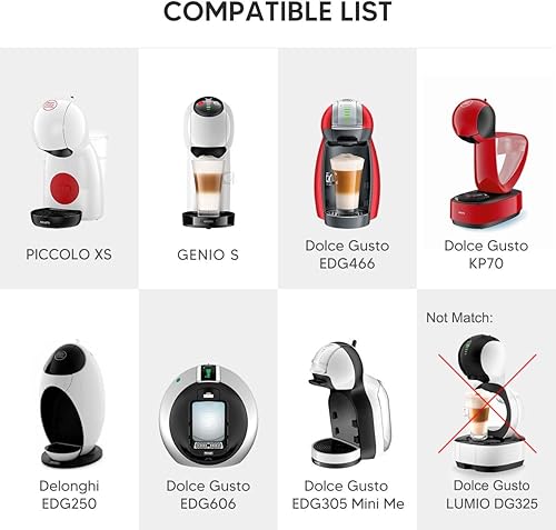 HAILASRE Adaptateur de capsule réutilisable pour Dolce Gusto, adaptateur de capsules de café rechargeable, compatible avec Piccolo XS/Genio S/EDG 305/EDG 606.S - Nail Gallerys