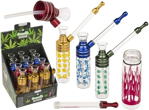 Out of the blue KG - Pipe Bong Verre MÉTAL 12CM - Nail Gallerys