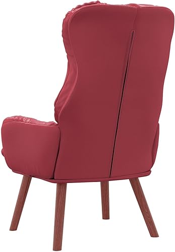 vidaXL Fauteuil Relaxant Rouge Vin en Similicuir - Nail Gallerys