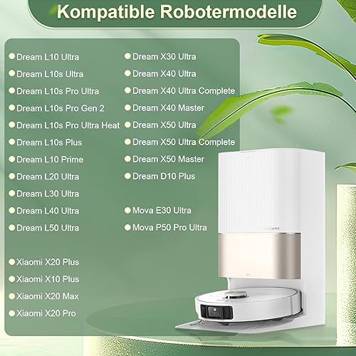 APZOVO 12 Sacs à Poussière pour Dream X30 Ultra /X40 Ultra /X50 Ultra /X40 Master /L10s Ultra /L10s Pro Ultra /L10s Pro Gen2 /L10s Plus /L20 Ultra /L40 Ultra /D10 Plus, Mova E30 Ultra /P50 Pro Ultra - Nail Gallerys