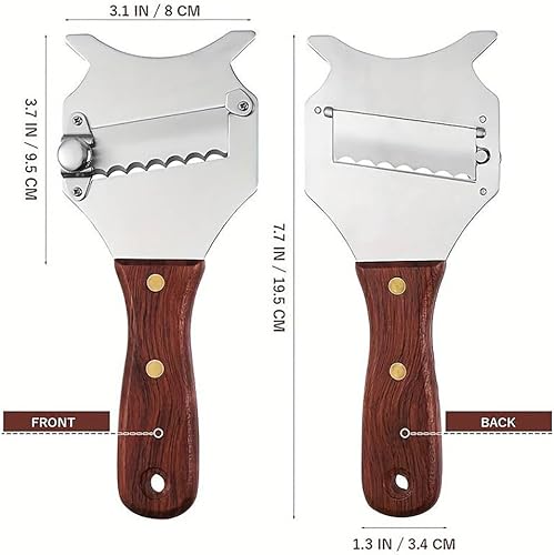 Coupe Truffe, Trancheur de Truffes, Truffe Coupe-Fromage avec Poignée en Bois, Trancheur de Truffes Rasoir Chocolat Trancheur Truffes Rasoir Truffes pour Truffle,du Légumes, Ail, Champignons - Nail Gallerys