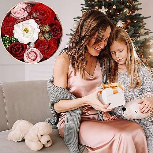 QSLKI Fleurs Artificielles Fleur De Savon À La Rose Artificielle, Fausses Fleurs, Décoration De Fleur De Savon De Bain Parfumée Aux Pétales De Rose, Cadeau Pour Mariage, Fête Des Mères, Saint (Poudre) - Nail Gallerys