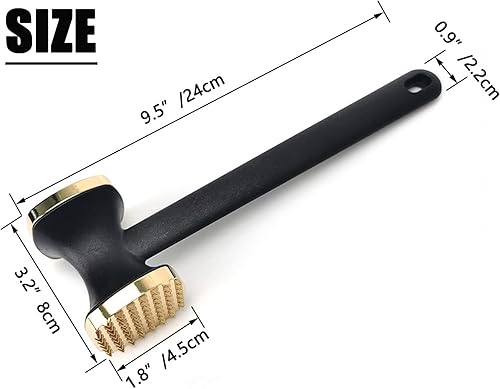Attendrisseur de viande de cuisine, marteau manuel robuste pour steak, poulet, poisson (doré) - Nail Gallerys