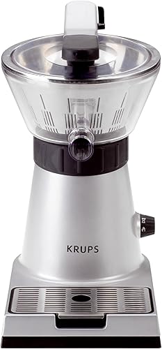 KRUPS PRESSE AGRUMES ELECTRIQUE EXPRESS 130W Jus Vitamine C Orange Citron Pamplemousse Extracteur Manuel ou Motorisé Capacité Illimitée Filtre Pulpe Métal ZX700041 - Nail Gallerys
