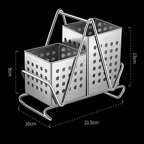 Porte-couverts en acier inoxydable avec système d'évacuation efficace (avec plateau) - Nail Gallerys
