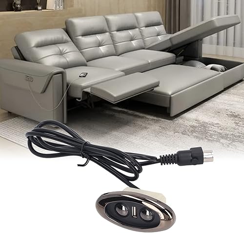 Fdit Contrôleur de canapé électrique avec Rétro-éclairage LED, Port de Chargement USB Unique, Interrupteur Inclinable électrique à 5 Broches pour Fauteuil élévateur - Nail Gallerys