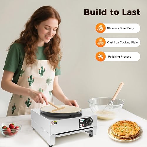 Fabricant De Crêpes, Crêpes Maker, Plaque Crêpe, Machine A crêpes, Crêpière Electrique, Convient A La Préparation De Crêpes, De Bacon, De Saucisses Frites, Etc, Dans Les Cuisines, Les Restaurants - Nail Gallerys