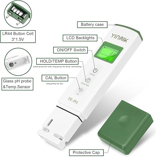 YINMIK Testeur de pH numérique pour hydroponie - Nail Gallerys