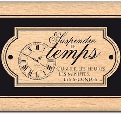 Florilèges Design FE211025 Tampon Scrapbooking Oublier Les Heures Beige 5 x 7 x 2,5 cm - Nail Gallerys