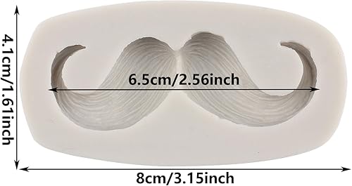 MINFEIDMS Moules en silicone moustache barbe moule fête des pères fondant moustache bonbon moule pour décoration de gâteau gâteau décoration cupcake chocolat pâte polymère argile - Nail Gallerys