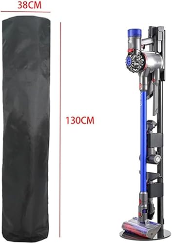 Housse anti-poussière pour aspirateur vertical 38 x 130 cm, sac de rangement imperméable, tissu Oxford 210D, solution d'organisation intérieure peu encombrante, anti-rayures, noir - Nail Gallerys