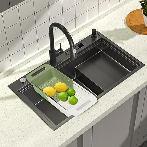 Passoire au-dessus de l'évier - Passoire portable au-dessus de l'évier - Évier à légumes - Laveur à fruits - Panier de vidange pour évier - Panier de vidange pour le lavage des - Nail Gallerys