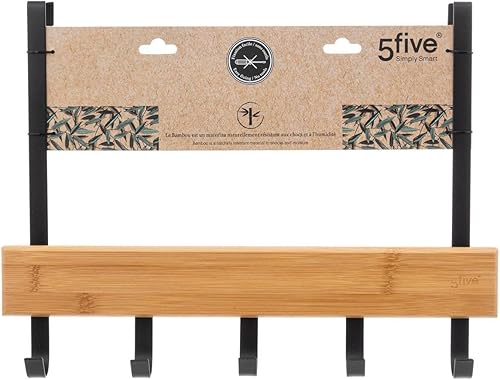 Five - Porte-Serviettes de Porte 5 accroches Natureo Noir - Nail Gallerys