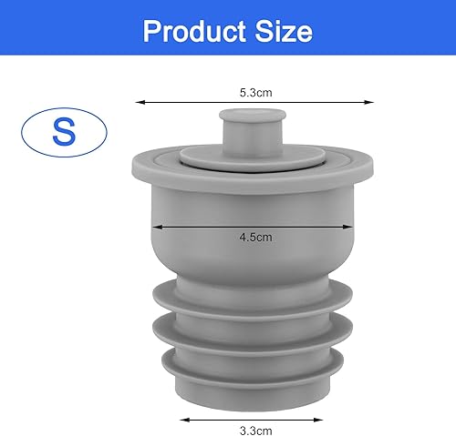 Couvercle déodorant en silicone pour égout de sol de machine à laver, joint de tuyau de vidange pour évier, buanderie, salle de bain, baignoire, gris (S) - Nail Gallerys