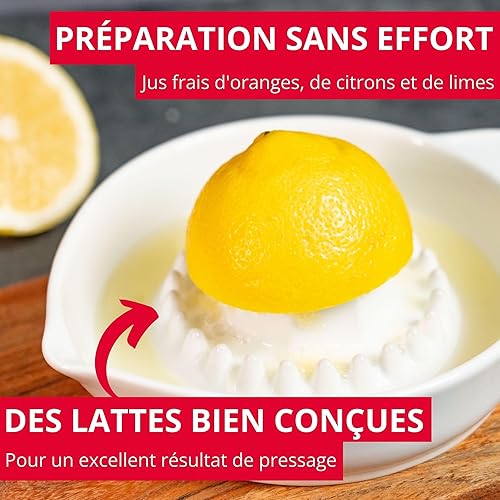 Westmark Zitruspresse, Fassungsvermögen: 250 ml, Mit Siebfunktion und Ausgießer, Keramik, Weiß, 30722260 - Nail Gallerys