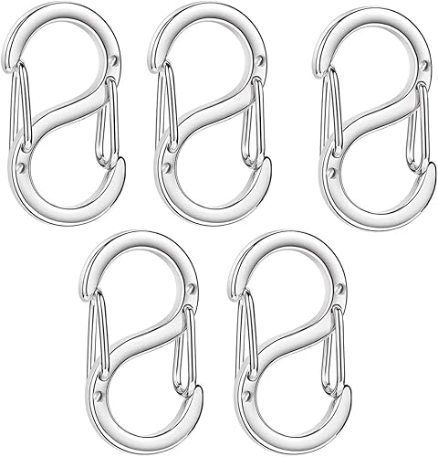 Lot de 5 fermoir bracelet, fermoir collier, fermoirs mousquetons à double ouverture, fermoirs à double ouverture pour collier et colliers en acier inoxydable, pour collier et bracelet (Or) - Nail Gallerys