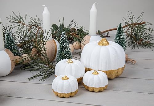 Rayher Citrouille en polystyrène expansé (PSE), blanc, Ø 16cm, 1 pce., arts créatifs, décorations, automne, Halloween-3346600 - Nail Gallerys