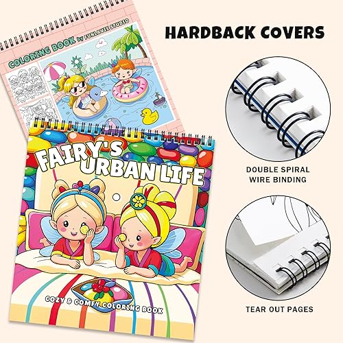 La Vie Urbaine des Fées : Livre de Coloriage Confortable pour la Relaxation des Adultes – 32 Scènes Confortables de Fées des Fleurs en Ville, Relaxation & Anti-Stress, Reliure Spirale – par FUN LAVIE - Nail Gallerys