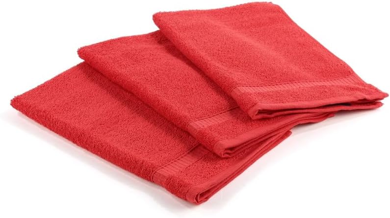 Caleffi - Serviette de Bain 2 Pièces en 100% Coton Eponge – 1 Serviette Toilette 50x100 cm + 1 Serviette Visage 40x60 cm, Douce et Ultra Absorbante - Serviettes Eponge - Lot Serviette - Nail Gallerys