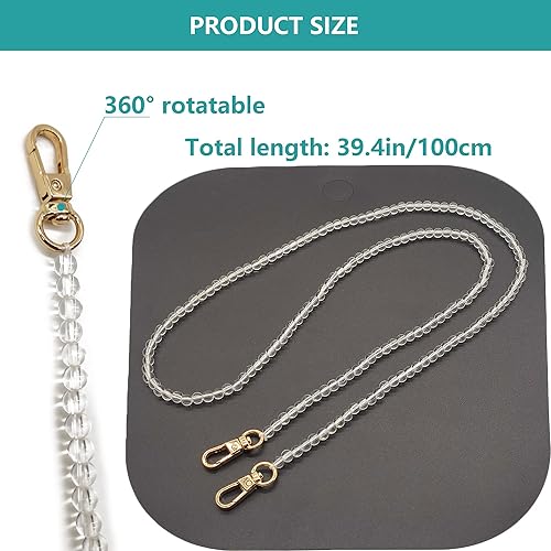 HAOBIN Sangle De Sac Imitation Perle 100 Cm Bandouliere Pour Sac BandoulièRe Sac à Main Peut êTre Utilisé Pour La ChaîNe De Sac De Rechange De Sac à Main De Portefeuille De DéCoration De Bricolage - Nail Gallerys