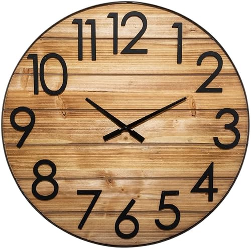 Atmosphera - Horloge Abby - Bois D70 cm - Nail Gallerys