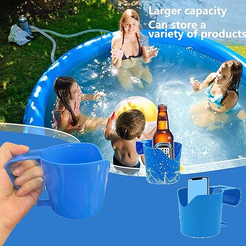 Porte-Gobelets pour Piscine WISIRENT, 3 Pièces Accessoires Piscine Porte-Gobelets de Piscine en Plastique, Porte-Boissons Détachable pour Les Boissons, Les Téléphones Portables, Les Clés - Nail Gallerys